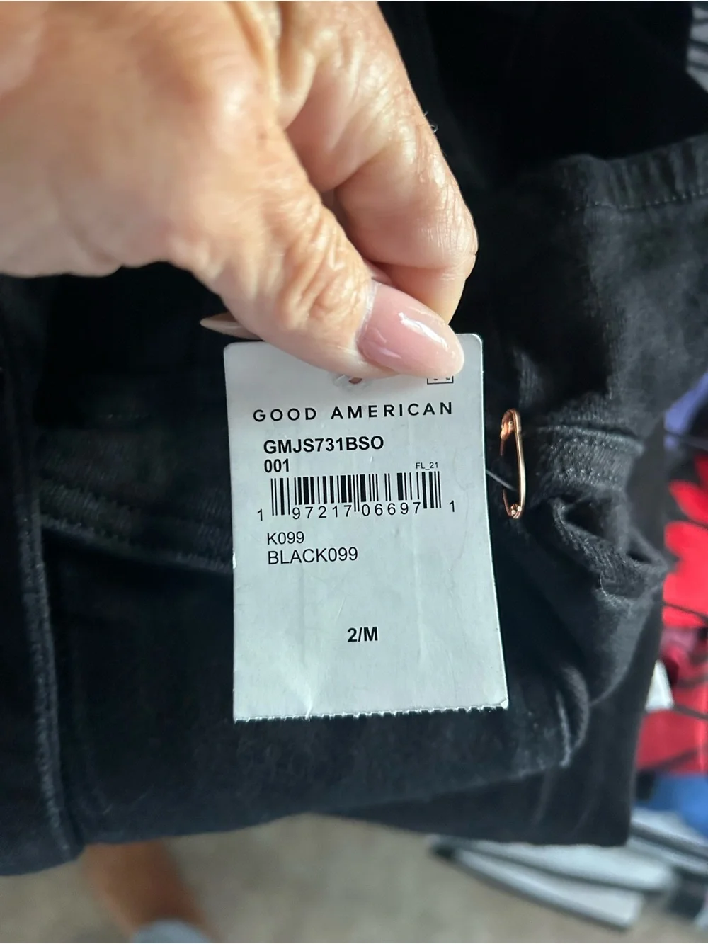 Good American Black Denim Jumpsuit